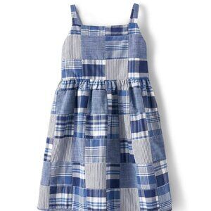 Gymboree Blue Patchwork Sandy Shores Madras Sundress 8